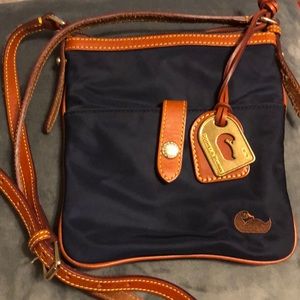 Navy nylon Dooney cross over purse